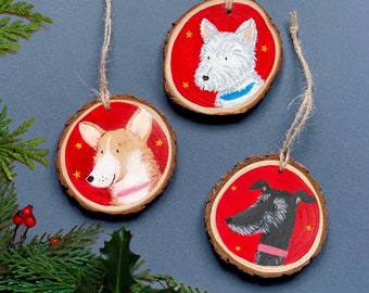 Custom Dog Ornament, Personalized Animal Ornament, New Puppy Gift, Gift for Pets, Dog Adoption Gift, Dog Mom / Mum, Dog Dad, Dog Birthday