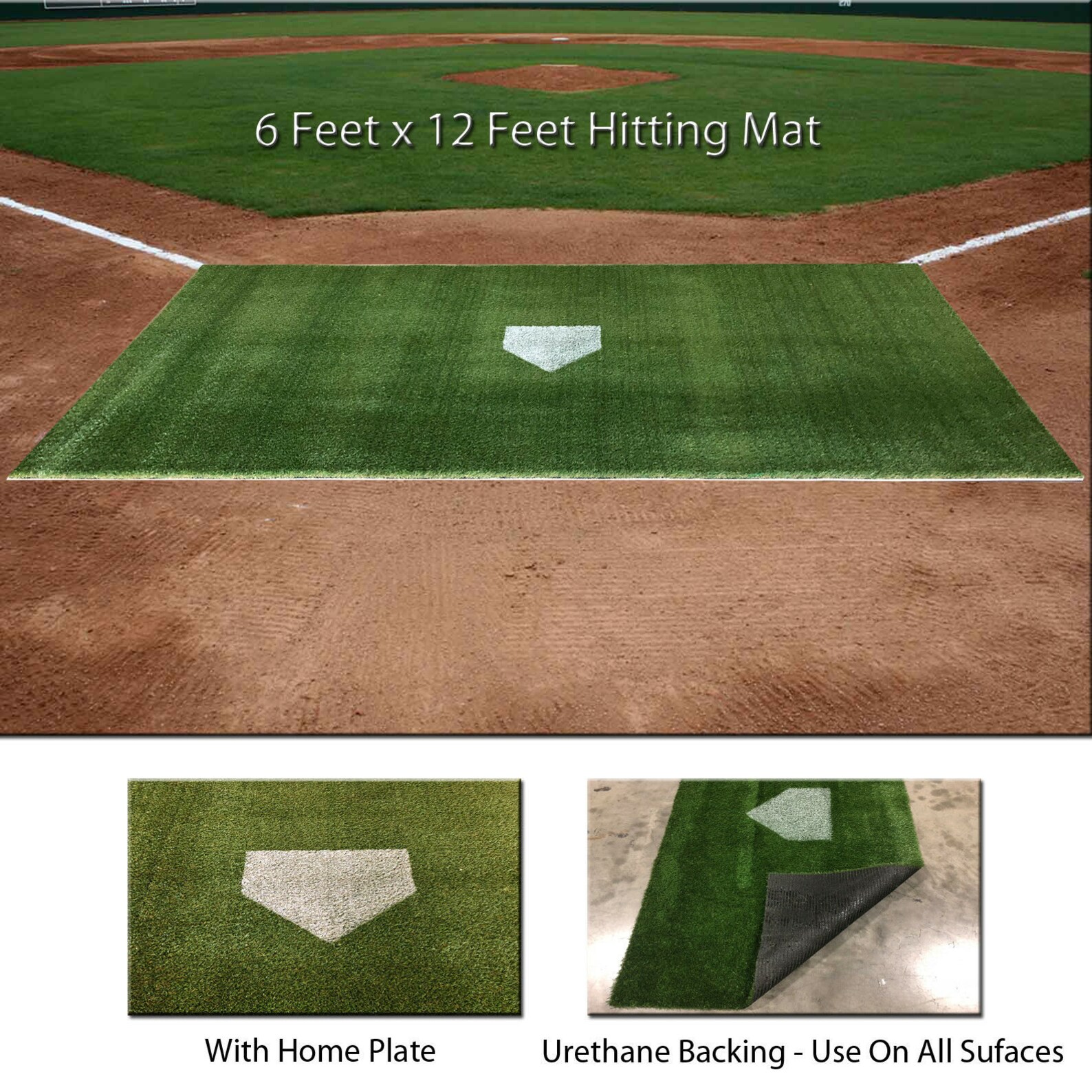 6'x12' Synthetic Turf Mat Baseball Softball Stance Etsy UK