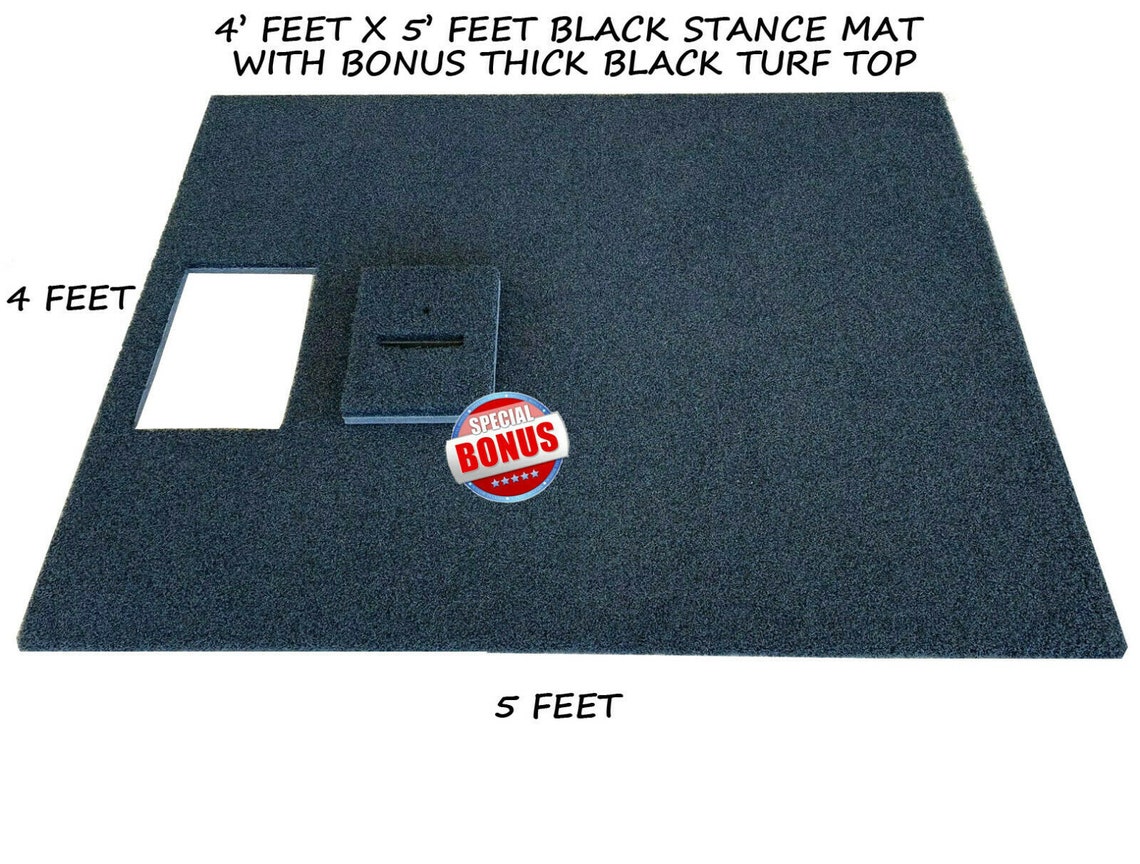 4 x 5 Black Golf Mat For Optishot Simulator Practice Golf Etsy