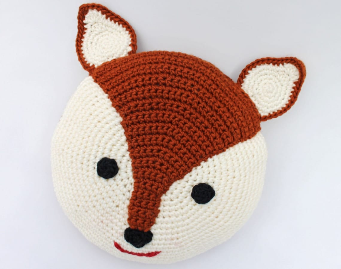 Fox Pillow / Crochet Fox Pillow / Baby Pillow / Kids Room / Nursery ...