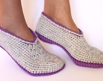 Crochet wool slippers / Wool slippers / house shoes / Handmade slippers / Crocheted slippers / knitted slippers / socks