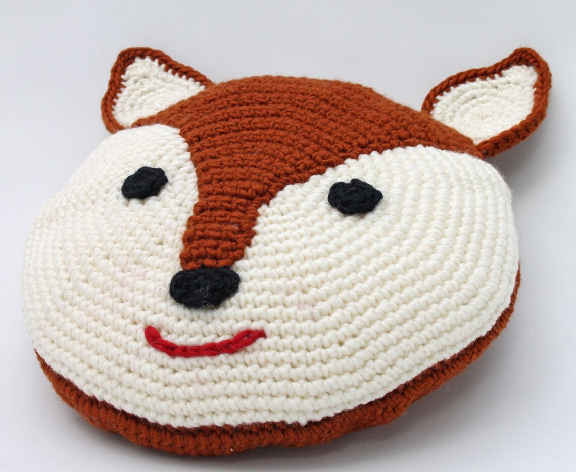 Fox Pillow / Crochet Fox Pillow / Baby Pillow / Kids Room / Nursery ...