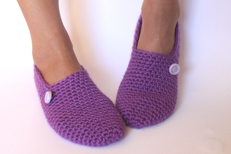 Crochet wool slippers / Wool slippers / house shoes / Handmade slippers / Crocheted slippers / knitted slippers / socks image 4