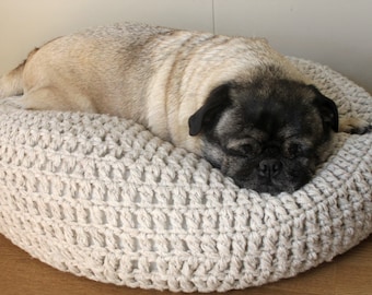 Cat dog cave / Crochet cat bed / wool bed / stuffed Pet basket / Crochet Dog Bed / Cat Bed Chunky Yarn / cat nap cocoon