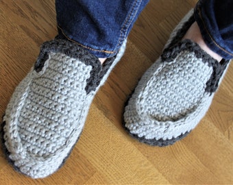 Crochet men slippers / Wool slippers for men / house shoes / Handmade slippers / Crocheted slippers / knitted slippers / socks