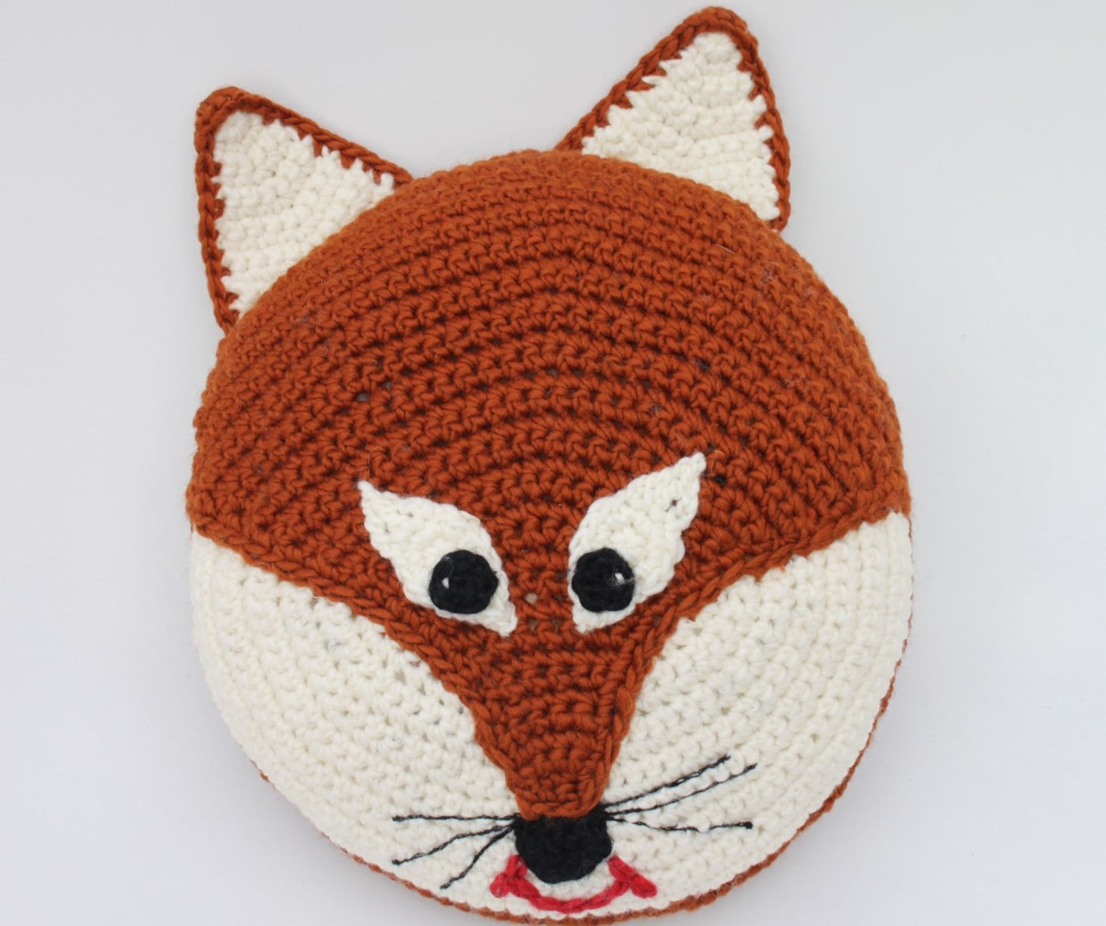 Fox Pillow / Crochet Fox Pillow / Baby Pillow / Rusty Orange / Nursery ...