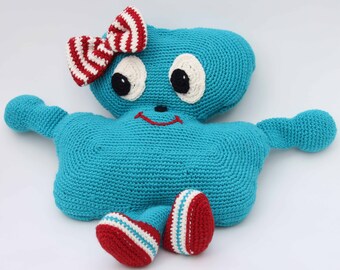 Crochet pillow / funnypillow / smile pillow / kids room / nursery decor / baby cushion / cloud