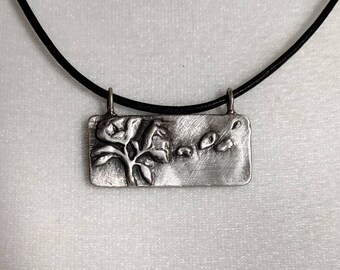 Sterling silver Peonies Necklace