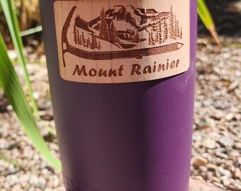 Mt. Rainier wood sticker