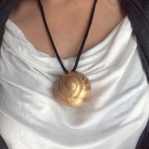 Ursula Style Snail-Shell Cosplay/Costume Necklace Gold Paint - Non-Lit