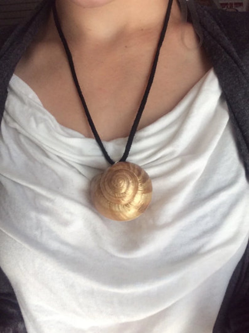 Ursula Style Snail-Shell Cosplay/Costume Necklace Gold Paint - Non-Lit