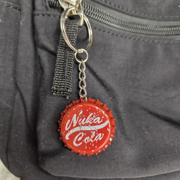 Nuka Cola Fallout Bottlecap Keychain