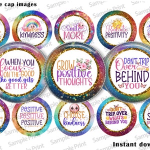 Positive message - Positive images - Positive BCI - Encouraging words - Grow positive thoughts - Focus on the good - Stay strong - Relax