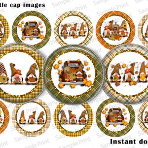 Thanksgiving BCI - Thanksgiving gnome - Buffalo Thanksgiving - Buffalo gnome - Truck images - Bottle cap images - Digital images - Cabochons