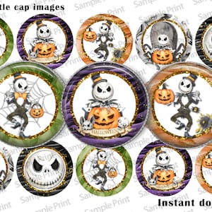 Halloween images - Jack images - Nightmare images - Nightmare BCI - Jack BCI - Halloween BCI - Bottle cap images - Digital art - Cabochons