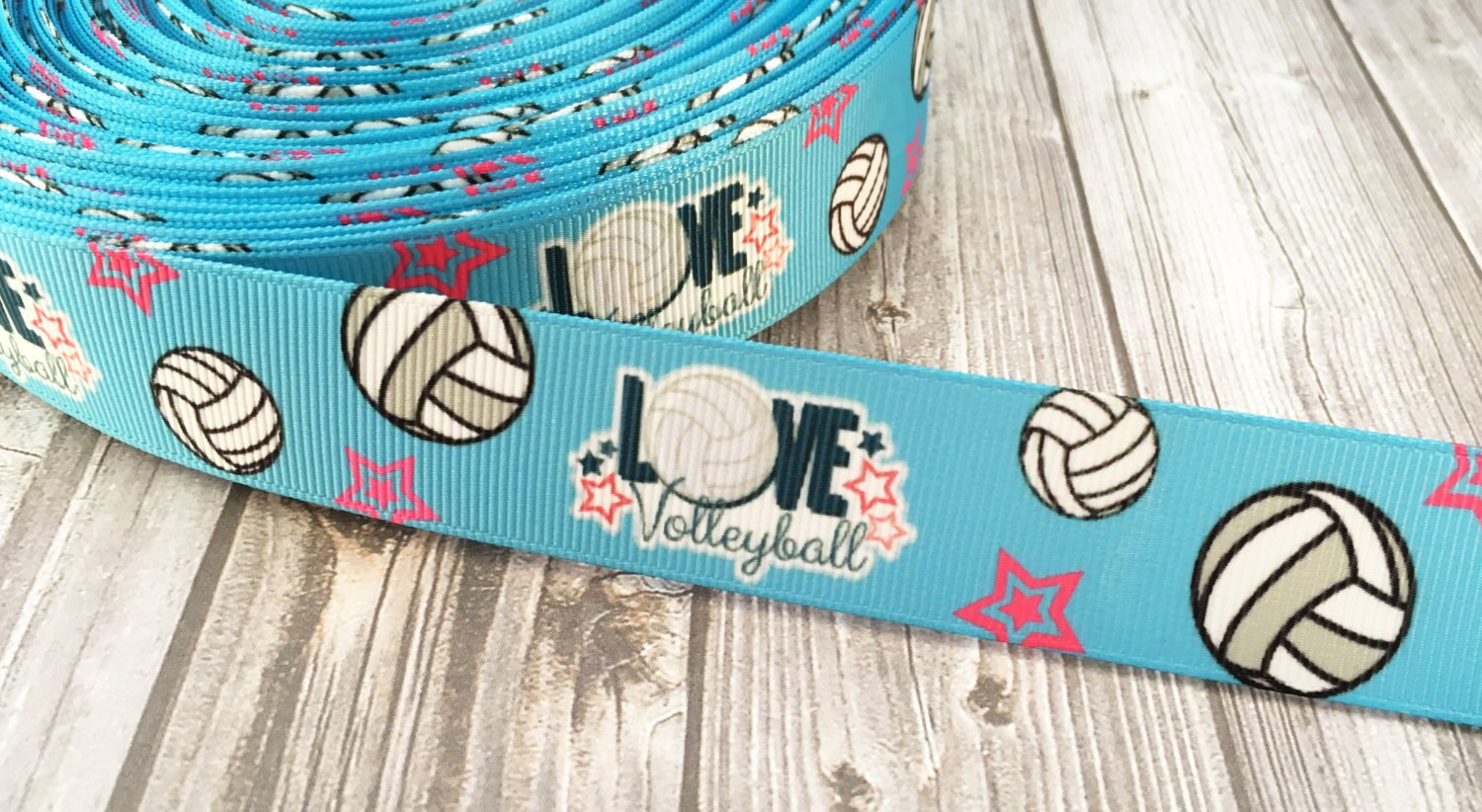 1 Volleyball ribbon I love Volleyball Sports ribbon Etsy