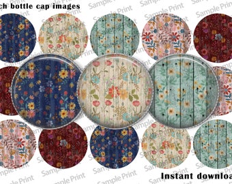 Images en bois - BCI en bois - Images florales - BCI florales - Prêt à imprimer - Images numériques - Artisanat numérique - Scrapbooking - Cabochon 25mm