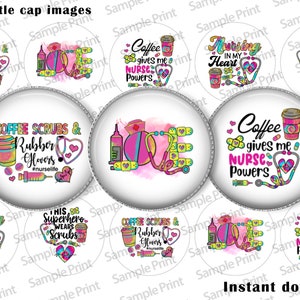 Nurse images - Nurse BCI - 25mm cabochons - 1 inch circles - Nurse image sheet - Digital image sheet - Bottle cap images - Super powers