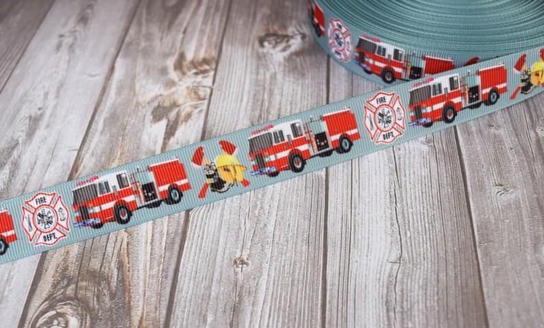 7/8 Firefighter ribbon Hero 3 or 5 yard lot by the | Etsy