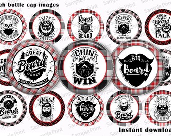 Beard Bottle cap images - Beard BCI's - Funny BCI - Size matters - Respect the beard - Chin full of win - Grow a beard - Bearded men only