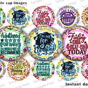 Erwachsenenbilder - Sassy BCI - Flaschenverschluss-Bilder - Neon-Bilder - Bunte Bilder - Ich bin nicht für jedermann - 1-Zoll-Kreise - Kreis-Cabochons