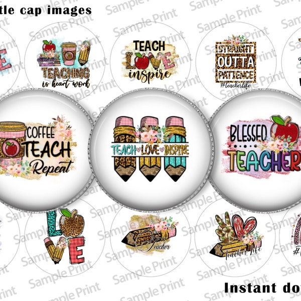 Teacher Bottle Cap - Etsy