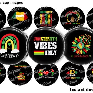 Juneteenth images - Juneteenth BCI - 1865 images - Freedom - 25mm cabochons - 1 inch circles - Bottle cap images - Digital image sheet
