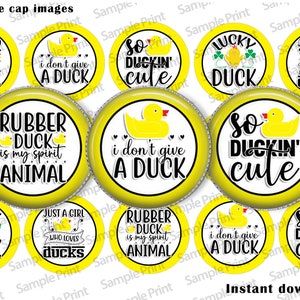 Duck images - Autocorrect duck - Ducking cute - Duck BCI - Rubby ducky images - Funny images - Funny BCI - 25mm cabochons - 1 inch circles