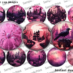 Pink Halloween - Halloween images - Pink images - Halloween BCI - Spooky images - Spooky BCI - Spider images - Haunted house - Raven images