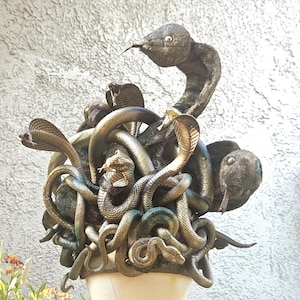 Medusa Gorgon Snake Headpiece. Greek Mythology God.  Designer Unique. Adult. Cosplay. Halloween. Handmade. Wearable Art. Gift.