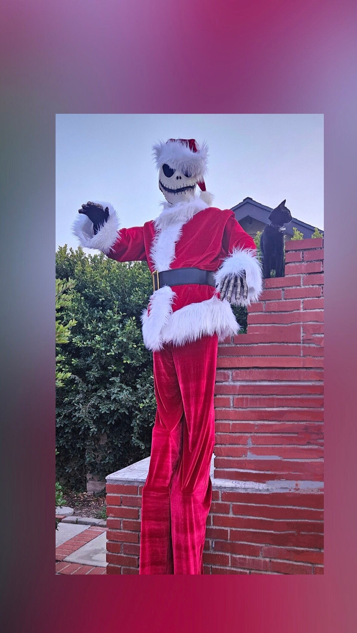 Jack Skeleton Inspired Stilt Walker Costume. Christmas Costume. Cosplay