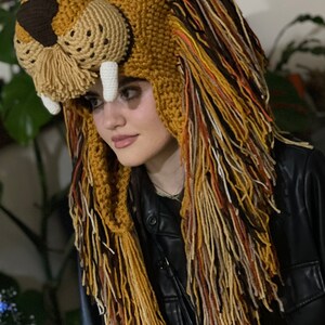 Lion hat / Crochet lion hat / cosplay / Halloween / festival wear/ costume / cosplay / Lion Hat/ Henry Cavill lion hat image 2