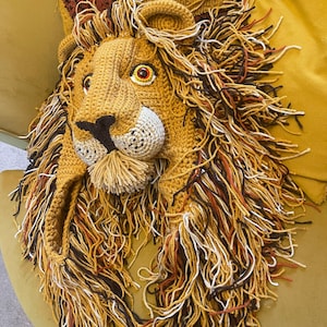 Lion hat / Crochet lion hat / cosplay / Halloween / festival wear/ costume / cosplay / Lion Hat/ Henry Cavill lion hat image 4