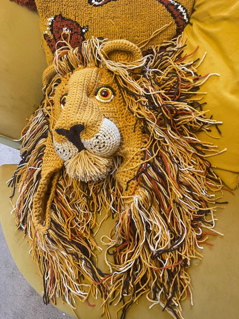 Lion hat / Crochet lion hat / cosplay / Halloween / festival wear/ costume / cosplay / Lion Hat/ Henry Cavill lion hat image 4