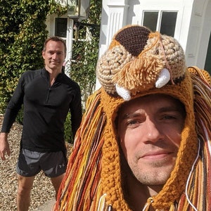 Lion hat / Crochet lion hat / cosplay / Halloween / festival wear/ costume / cosplay / Lion Hat/ Henry Cavill lion hat image 3