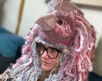 Pink Galah gehaakte vogelhoed