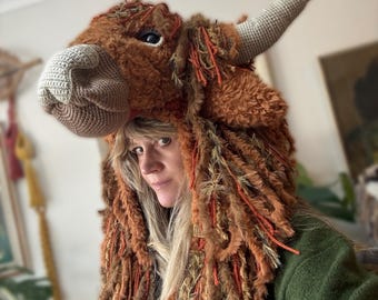 Gehaakte muts Schotse Hooglanders