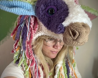 Gehaakte koeienhoed: handgemaakt kostuum