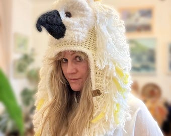 Gehaakte kaketoehoed