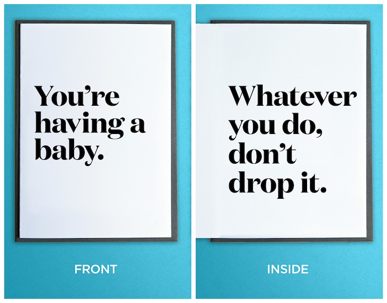 Funny Baby Card New Baby Card Expecting Baby Card Funny Etsy