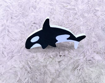 Small orca wood toy - orca toy, orca charm, killer whale toy, killer whale charm, arctic animals, winter animals, wood toys