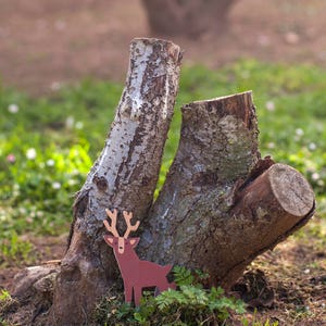 Small Deer Wood Toy wooden deer figurine, deer toy, deer charm, deer totem, animal totem, animal charm, wooden animals, forest animals image 5