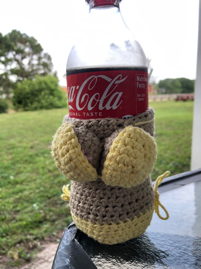 Bikini Cozy can cozy beer cozy crocheted cozy gifts for him gifts for her gag gift white elephant funny gift Fathers Day image 1