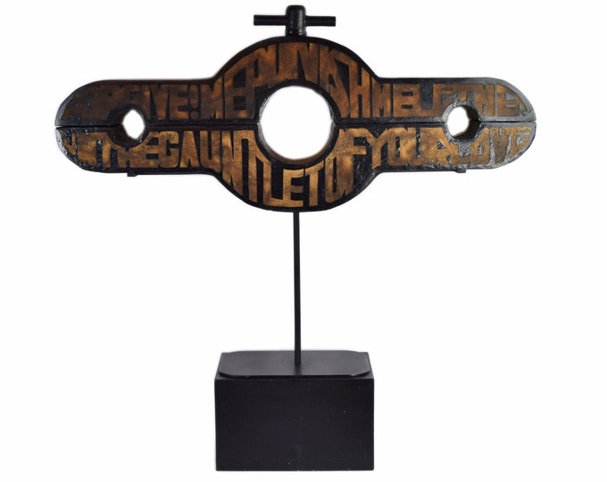 1960’s Harry Bouras Stockade Sculpture “Forgive! Me Punish Me Let Me Run the Gauntlet of Your Love” Chicago Artist