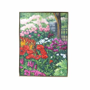 1998 Nancy Day Red Poppies & Others Floral Garden Landscape Painting image 1