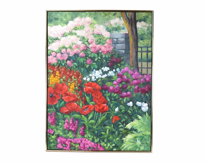 1998 Nancy Day “Red Poppies & Others” Floral Garden Landscape Painting