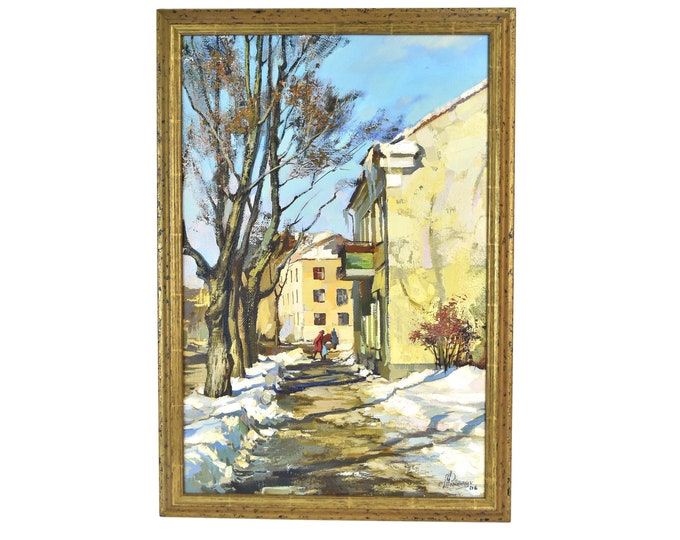 Ukrainian Oil Painting “Spring Sunshine” signed Romanchuk 2006