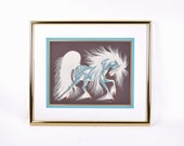Vintage Spirit Horse Screenprint Woody Crumbo Native American Artist