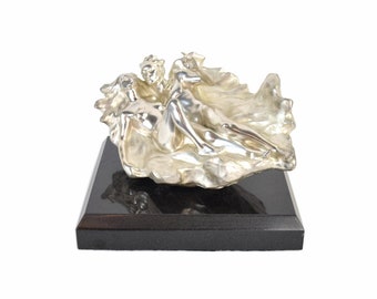 Frederick Hart Silver Gilt L/E Bronze Sculpture "Genesis" Sensual Male Female Forms