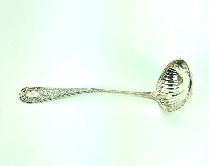 Antique 1890 Whiting Laureate Aesthetic Movement Soup Ladle 12.5in